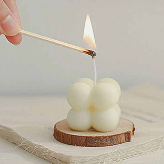Kleine Duftkerze Mini-Würfel in Blasenform, Aromatherapie für Zuhause,